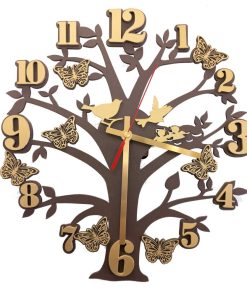 tree shape wall clock